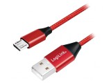 Cablu USB 2.0 USB A la USB B Micro 0.3m Roșu