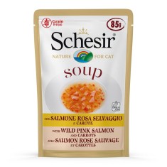 Schesir cat soup somon roz salbatic cu morcovi 85 g foto