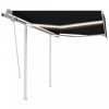 Copertină retractabilă manual cu LED, antracit, 3x2,5 m