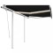 Copertină retractabilă manual cu LED, antracit, 3x2,5 m