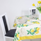 Fata de masa Lemons, bumbac + poliester, multicolor, 100 x 135 cm