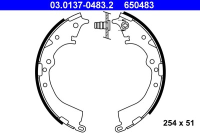 ATE 03.0137-0483.2 Set saboti frana foto