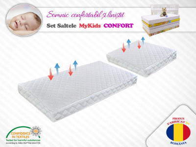 Set saltele MyKids Cocos Confort II 120x80x12 (cm) + 50x80x12 (cm) foto