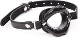 Lip Gag BDSM cu inel forma de buze din PVC, OHMAMA Submissive negru