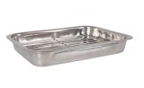 Tava inox pentru cuptor, cu grill, 34x24 cm
