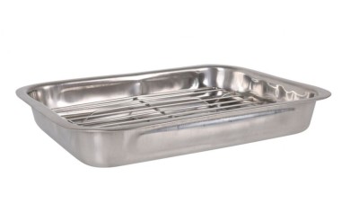 Tava inox pentru cuptor, cu grill, 34x24 cm foto