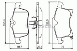 Set placute frana,frana disc OPEL CORSA E (2014 - 2016) BOSCH 0 986 424 707