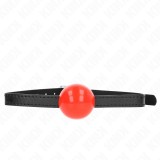 Kink Collar &amp; Gag-Gag Minge Solidă Roșie 4 cm, 65 X 1.5 cm-Silicon
