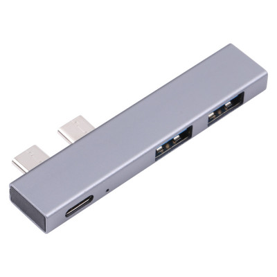 Adaptor MacBook Pro / Air, dual USB-C, Type-C cu 2 x USB 3.0, 1 x USB-C si incarcare rapida foto