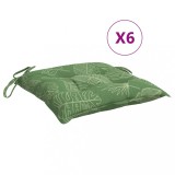Cumpara ieftin Perne de scaun, 6 buc., 40x40x7 cm, textil, model frunze