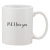 Cana alba personalizata &#039;P.S. I love you&#039;, INOVATIX&reg;. 330ml, Oem