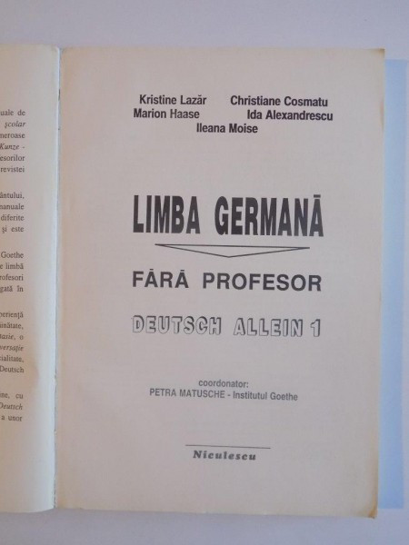 LIMBA GERMANA FARA PROFESOR de KRISTINE LAZAR , ILEANA MOISE | Okazii.ro