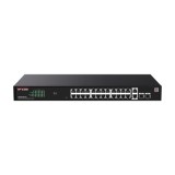 Switch 24 porturi PoE RJ45 Gigabit, 2 x RJ45 Gigabit, 2 x SFP Gigabit, Management, 1U - IP-COM G2228P-24-410W SafetyGuard Surveillance