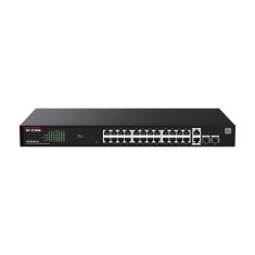 Switch 24 porturi PoE RJ45 Gigabit, 2 x RJ45 Gigabit, 2 x SFP Gigabit, Management, 1U - IP-COM G2228P-24-410W