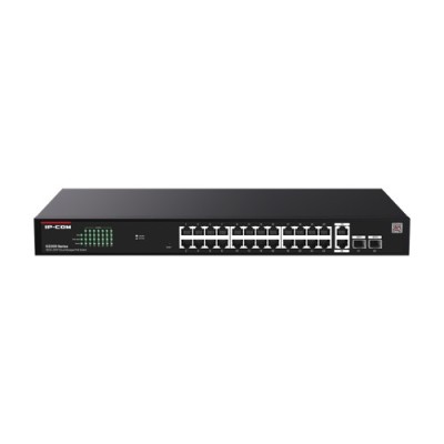 Switch 24 porturi PoE RJ45 Gigabit, 2 x RJ45 Gigabit, 2 x SFP Gigabit, Management, 1U - IP-COM G2228P-24-410W SafetyGuard Surveillance foto