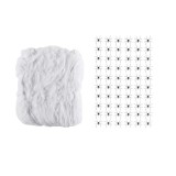 Set 61 piese, panza si 60 de paianjeni decor pentru Halloween, plastic, alb, negru