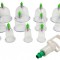 Set de 12 ventuze terapeutice cu vacuum pentru masaj