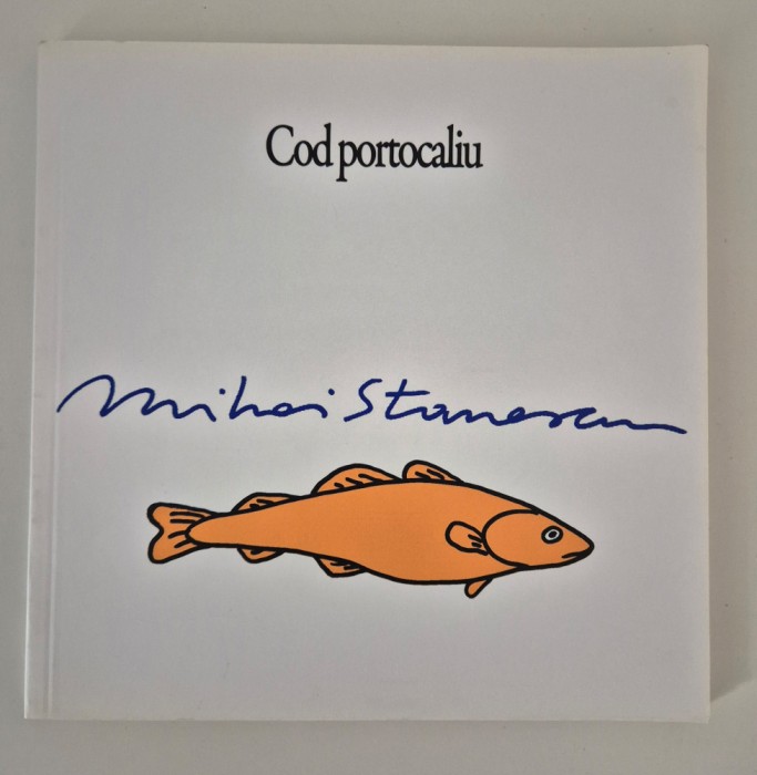 Album Caricaturi Mihai Stanescu Cod Portocaliu carte cu autograf