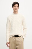 Joop! pulover de bumbac culoarea bej, 30047403