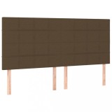 Cumpara ieftin Tablii de pat, 4 buc, maro inchis, 90x5x78/88 cm, textil
