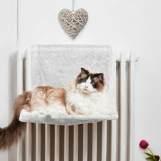 Pat suspendat pentru pisici / sezlong calorifer, Gloria Bora Bora, 31 x 26 x 45 cm, alb