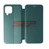 Husa Flip Samsung Galaxy A22 4G, Protectie 360, Piele Ecologica, Verde Sea Green