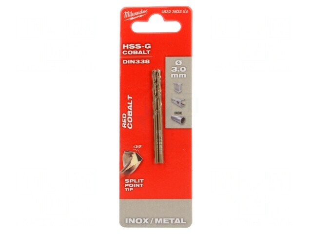 Burghiu Metal 3mm HSS-Co 2 Bucăți
