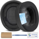 Set 2 bureti pentru casti SteelSeries Arctis Nova Pro Wireless / Nova Elite / Nova Pro Omni - Negru - Cooling-Gel - Spuma cu memorie - Ice Silk