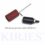 Tambur cauciucat gonflabil KIRJES cu șmirghel, Alegeți diametrul suporturilor de cauciuc Kirjes! Manson Mic 20x32mm