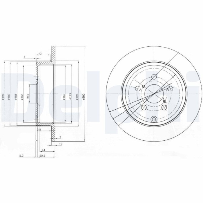 DELPHI BG3912 Disc frana