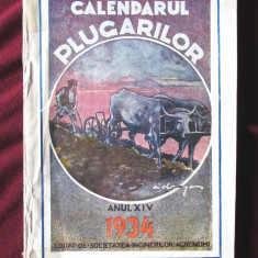 Carte veche: "CALENDARUL PLUGARILOR Anul XIV 1934"