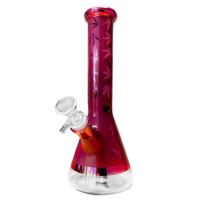 Bong sticla, Black Sheep, Weed Leaves Purple, 25cm