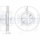 Disc frana Citroen C4 I, C4 II, C4 III, DS4; DS DS 3 / DS 3 Crossback; Opel Corsa F, Mokka; Peugeot 2008 II, 208 I, 302x26mm, 34.2 mm, OE 1611841780