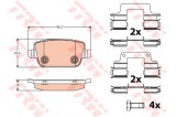 Set placute frana,frana disc LAND ROVER FREELANDER 2 (LF, FA) (2006 - 2014) TRW GDB1708