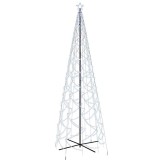 Cumpara ieftin Brad de Craciun conic, 1400 LED-uri, alb rece, 160x500 cm