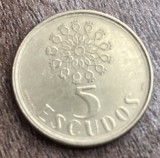C50 - Moneda foarte veche - Portugalia - 5 escudos - 1989