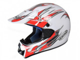 Casca Moto Enduro Awina XL Alb-Rosu Omologata CE Barbati Femei