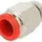Racord Push-In Alamă Nichelată 3/8&quot;