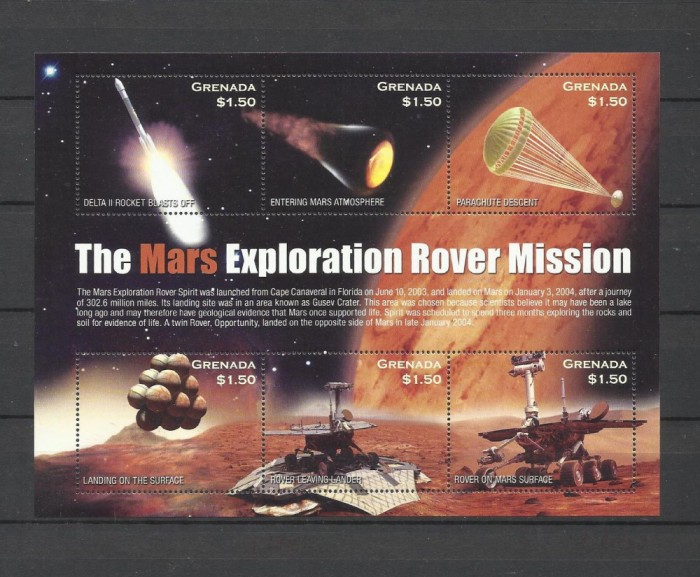 GRENADA 2004 COSMOS SPATIU MISIUNEA ROVER