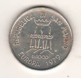SV * San Marino 1000 LIRE 1979 * ARGINT * EUROPA * AUNC+