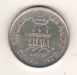 SV * San Marino 1000 LIRE 1979 * ARGINT * EUROPA AUNC+