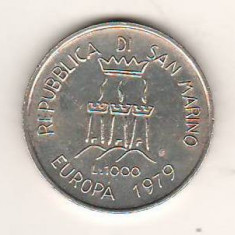 SV * San Marino 1000 LIRE 1979 * ARGINT * EUROPA AUNC+