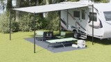 VidaXL Accesoriu Cort Gri-Albastru Polietilenă 250 x 500 cm Pliabil
