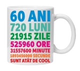 Cana alba personalizata &quot;60ani 720luni .... &quot;, INOVATIX&reg;. 330ml