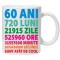 Cana alba personalizata &quot;60ani 720luni .... &quot;, INOVATIX&reg;. 330ml
