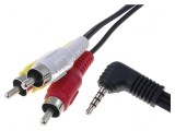 Cablu audio Jack 3,5mm 4pin la RCA 3x, 2,5m