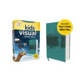 Niv, Kids' Visual Study Bible, Leathersoft, Teal, Full Color Interior, Peel/Stick Bible Tabs: Explore the Story of the Bible---People, Places, and His