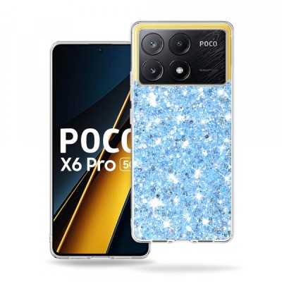 Husa pentru Xiaomi Poco X6 Pro, Techsuit, Sparkly Glitter, Bleu foto