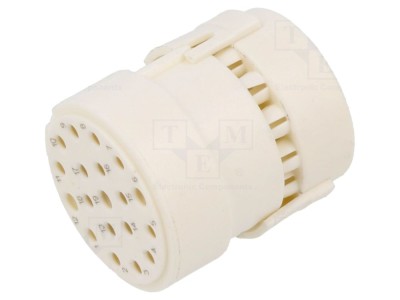 Conector M23 mamă pe cablu foto