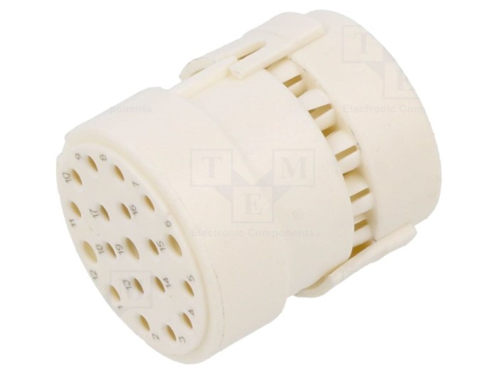 Conector M23 mamă pe cablu